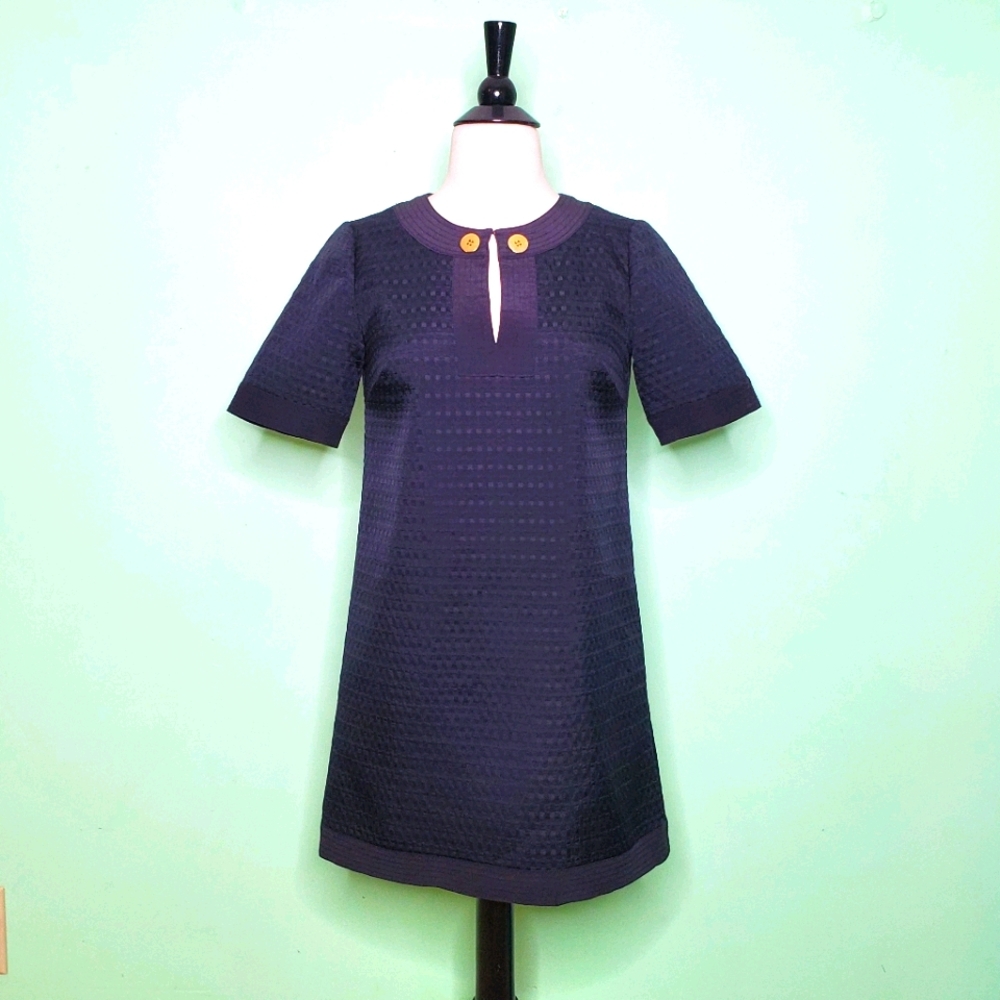 Ali Ro Black Short Sleeve Mini Shift Dress